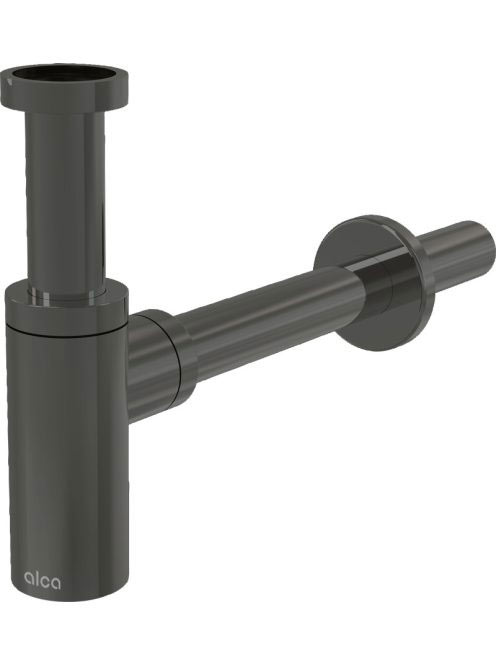 Alcaplast Design mosdószifon DN32, fényes gun metal A400GMP