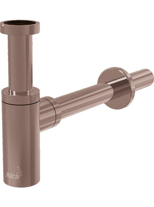 Alcaplast Design mosdószifon DN32, szálcsiszolt matt red gol