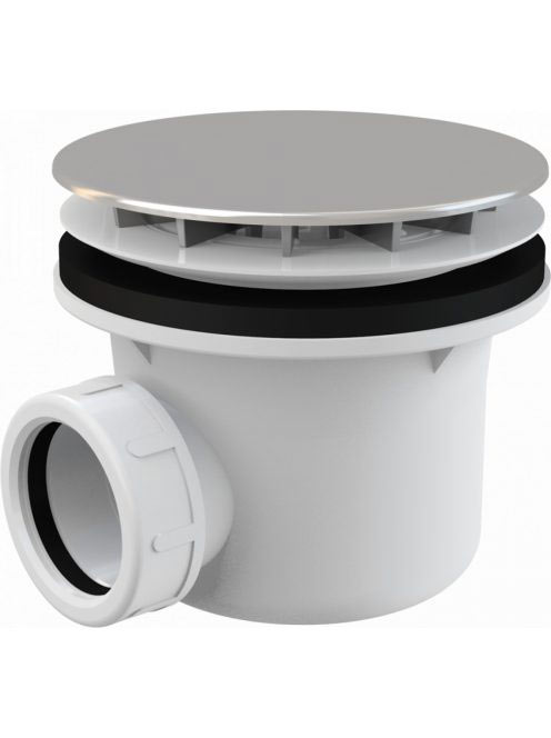 Alcaplast - Zuhanyszifon sapkával króm A49CR - Fürdőszoba -