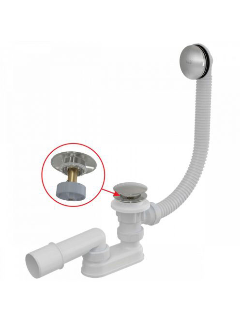 Alcaplast - CLICK/CLACK kádszifon készlet fém A504CKM - Fürd