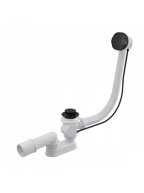 Alcaplast automata 80cm kádszifon, matt fekete A55BLACK80 -