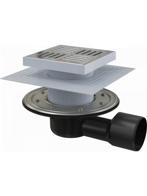 Alcaplast - Padlóösszefolyó 150×150/50/75 mm APV3444 - Fürdő