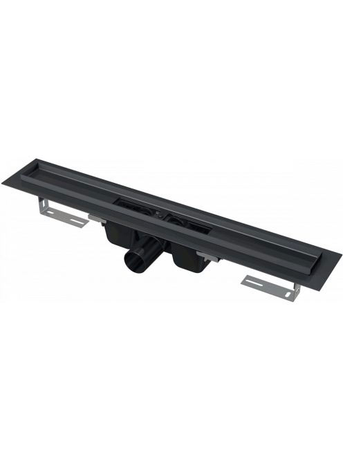 Alcaplast Zuhanyfolyóka fekete-matt 1450mm, vízszintes lefol