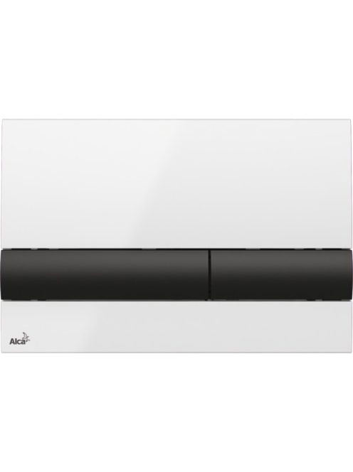 Alcaplast Nyomólap fehér-/fekete-fényes M1710-8 - Fürdőszoba