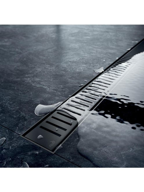 Alcaplast Pure Fekete Padlóösszefolyó Rács 1150mm PURE-1150B