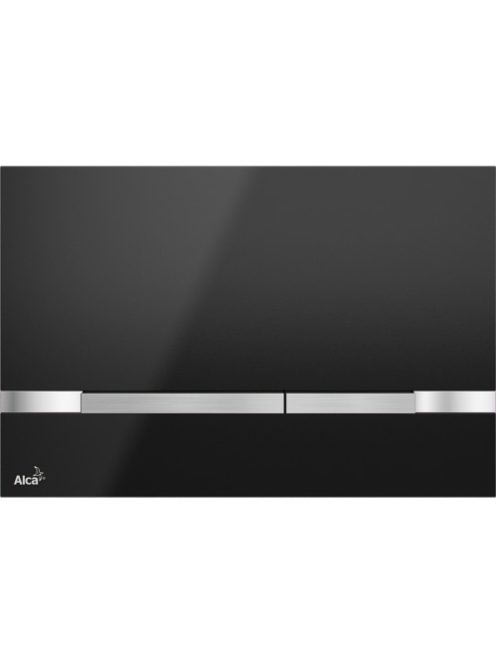 Alcaplast Nyomólap rozsdamentes-fekete fényes STRIPE-BLACK -