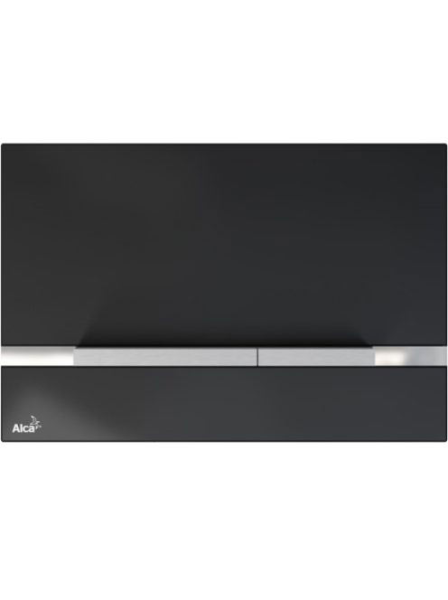 Alcaplast Nyomólap üveg-fekete STRIPE-GL1204 - Fürdőszoba -