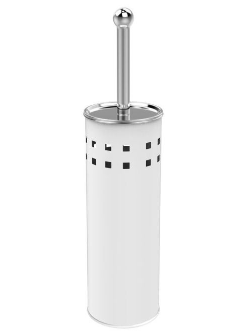 Aqualine Simple Line szabadonálló WC-kefe tartó, fehér - Für