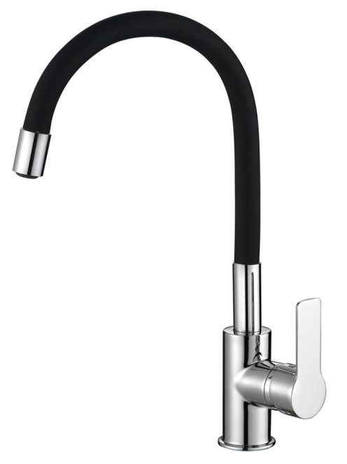 Aqualine LORE mosogató csaptelep flexibilis kifolyóval, feke