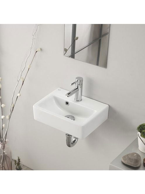 Aqualine Bruckner kerámiamosdó 37,5x28 cm túlfolyóval 201.12