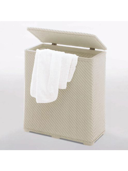 Aqualine Ambrogio szennyeskosár 50x55x28 cm bézs 203803 - Fü