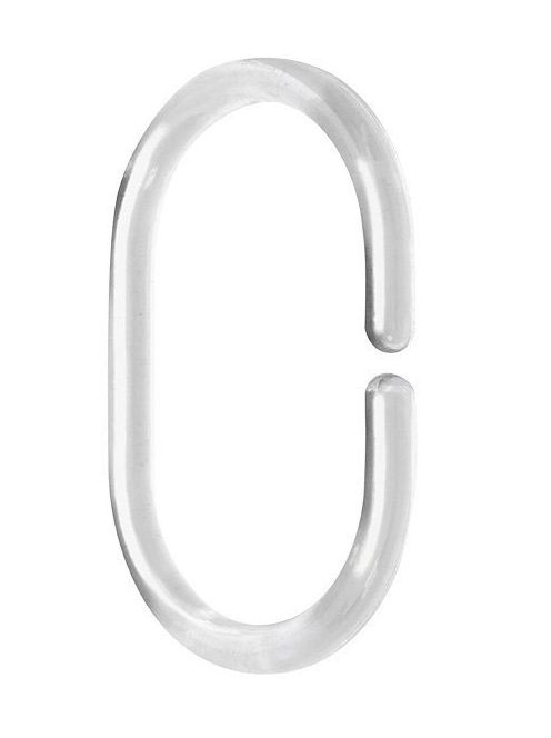 Aqualine PVC függönytartó karika, transzparent/áttetsző 2303