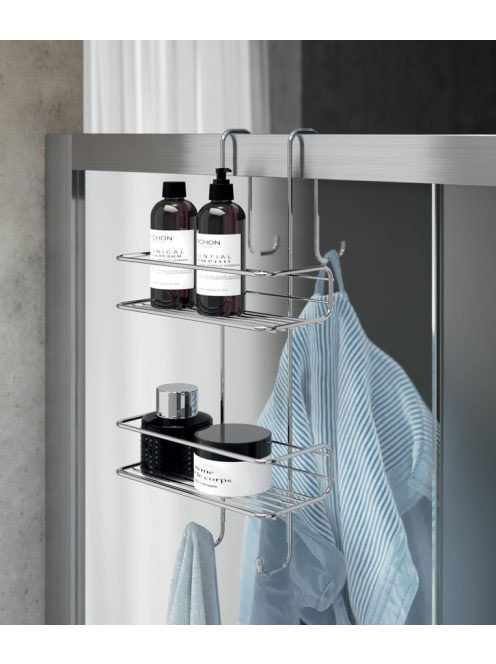 Aqualine Króm Line polc 24x49x22 cm, króm 2485 - Fürdőszoba