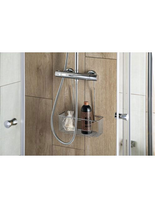 Aqualine Króm Line csaptelepre akasztható polc 26x37,5x11 cm