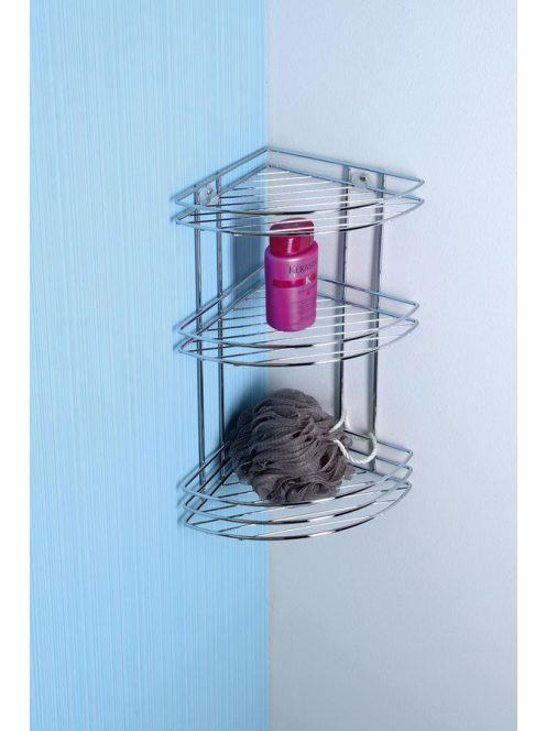 Aqualine Króm Line sarokpolc 200x450x200 mm, króm 37015 - Fü