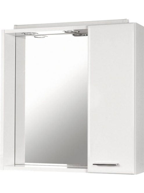 Aqualine ZOJA tükrös szekrény, 60x60x14 cm, fehér, jobbos, 4