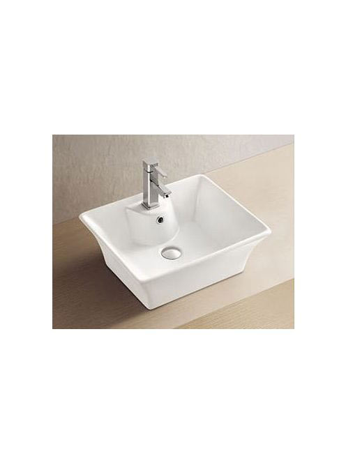 Aqualine kerámiamosdó 49,5x41,5x19,5 cm csaplyukkal, fehér 4