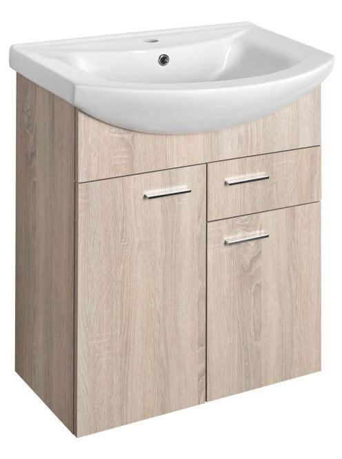 Aqualine Zoja 2 ajtós mosdószekrény fiókkal 61,5x74x32,1 cm