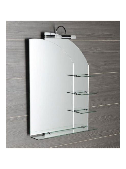 Aqualine WEGA Tükör polccal, 65x90 cm, 65028 - Fürdőszoba -