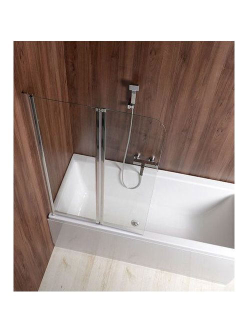 Aqualine WILA kádparaván 90x140cm, króm, transzparent, AQ574