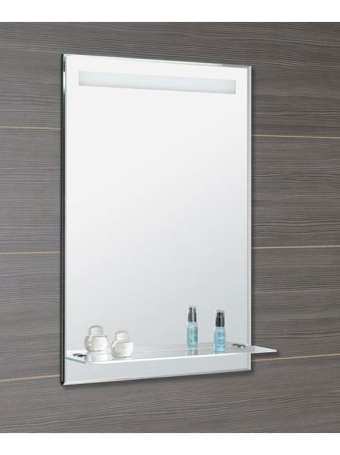 Aqualine tükör LED 60x80 világítással üvegpolccal, billenő k