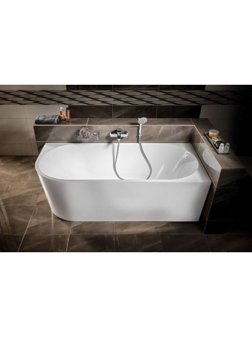 Aqualine Tibera R falhoz illesztehető kád, 170x80cm, akril (