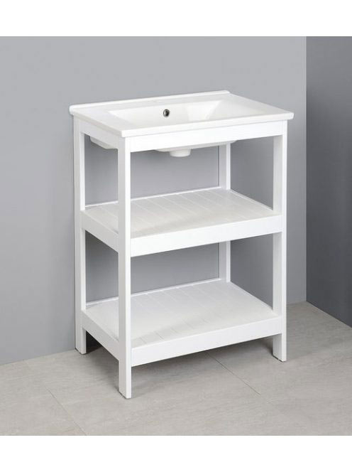 Aqualine ETIDE polcos mosdószekrény 71,5x86x44 cm, matt fehé