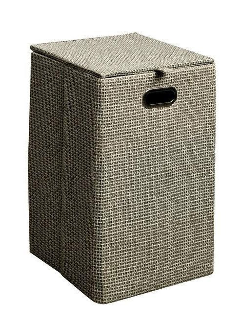 Aqualine Szennyeskosár 35x35x58 cm, barna, LA3829 - Fürdőszo