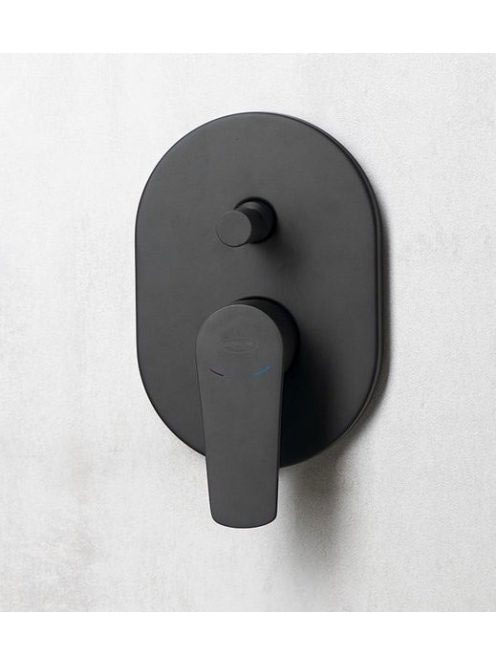 Aqualine LOTTA falba süllyesztett matt fekete zuhanycsaptele