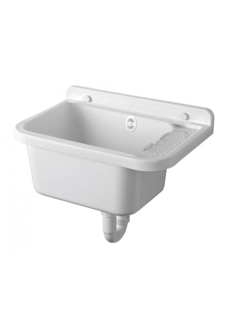 Aqualine Fali kiöntő rakodó felülettel 60x34cm, pvc, fehér P