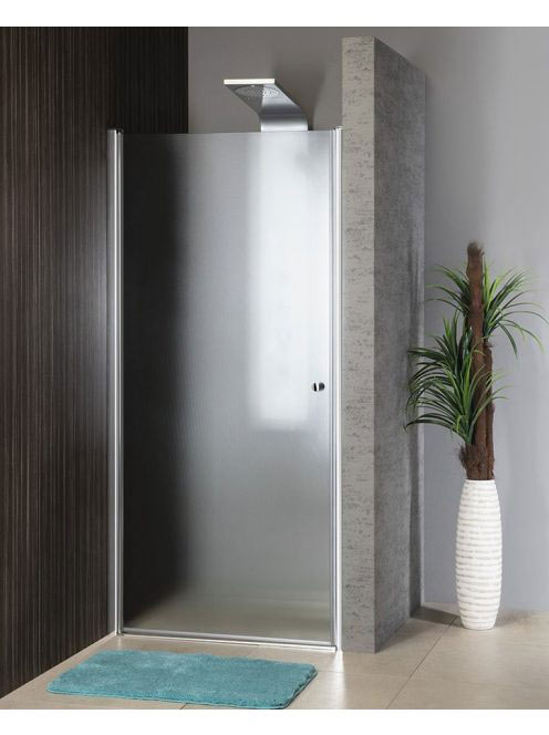 Aqualine Pilot nyíló zuhanyajtó 90x190 cm, matt üveg, króm p