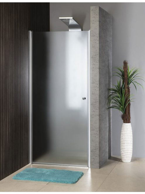 Aqualine Pilot nyíló zuhanyajtó 100x190 cm, matt üveg, króm
