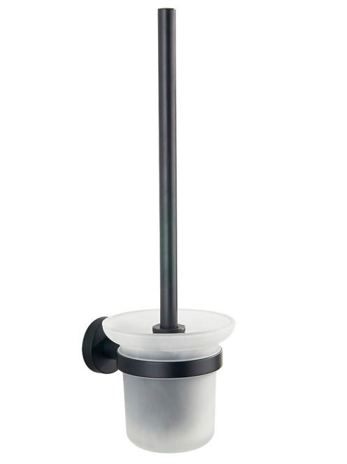Aqualine Samba fali WC-kefe tartó, fekete SB208 - Fürdőszoba