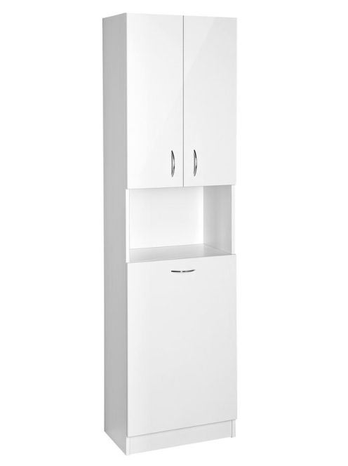 Aqualine Simplex Eco állószekrény 50x180x30 szennyeskosárral