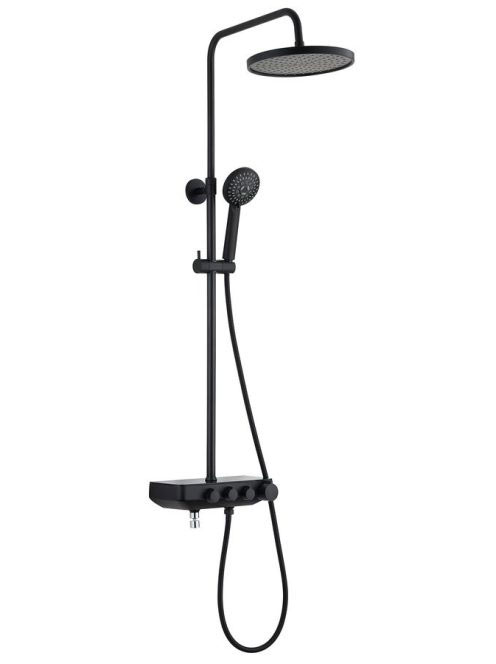 Aqualine Farrao zuhanyrendszer, állítható magasság, matt fek