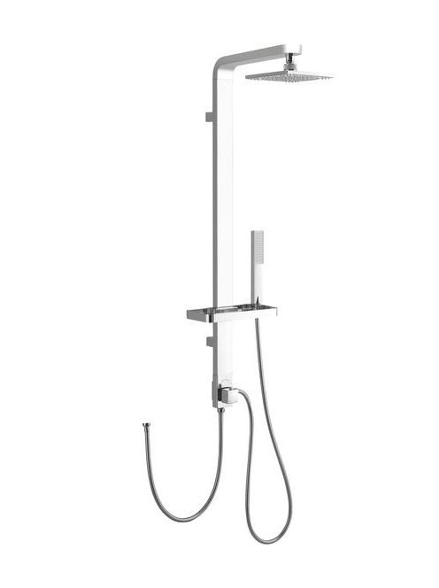 Aqualine Siga aluminium zuhanyoszlop csaptelep nélkül, króm