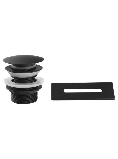 Aqualine Click-Clack kádlefolyó 1/2, túlfolyó takaróval, mat