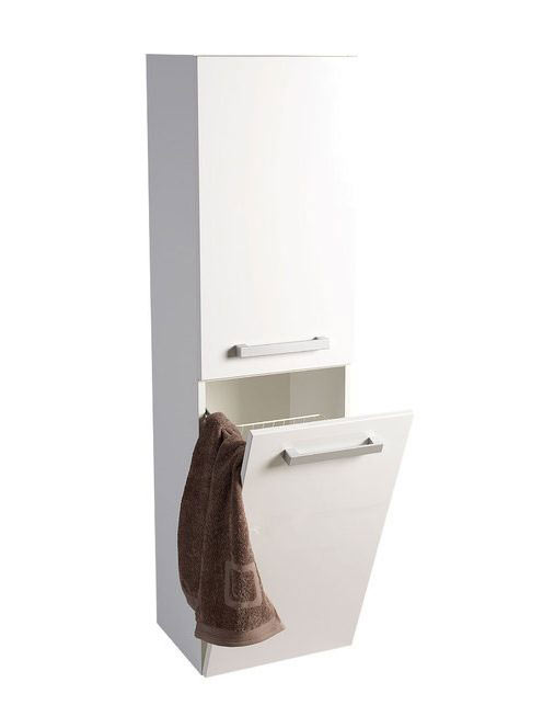 Aqualine VEGA Álló szekrény, szennyestartóval 40x150x31 cm,