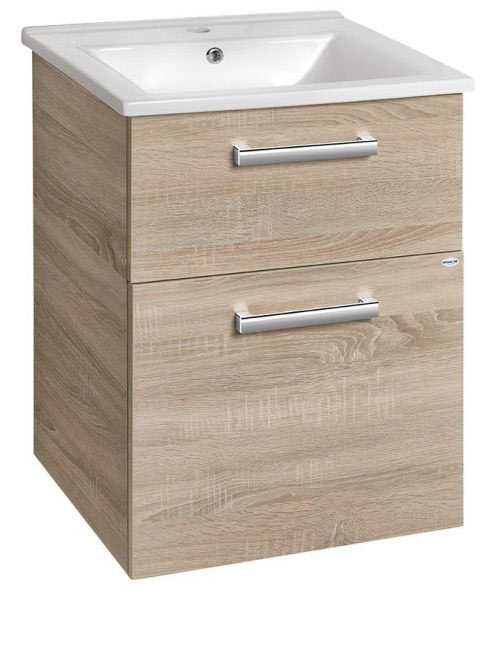 Aqualine Vega 2 fiókos mosdótartó szekrény 51,5x72,6x43,6 cm