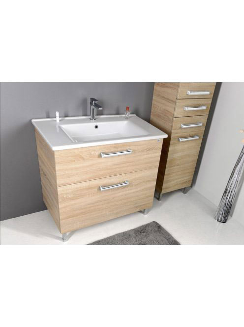 Aqualine Vega 2 fiókos mosdószekrény 72x57,6x43,8 cm, platin