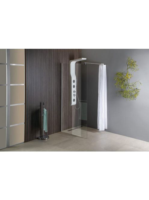 Aqualine Walk-In fix zuhanyfal 70x190 cm, átlátszó üveg WI07