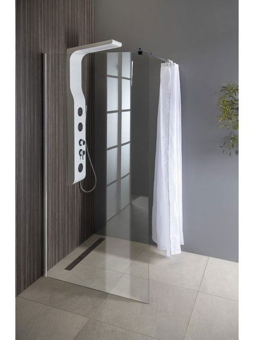 Aqualine Walk-In fix zuhanyfal 90x190 cm, átlátszó üveg WI09