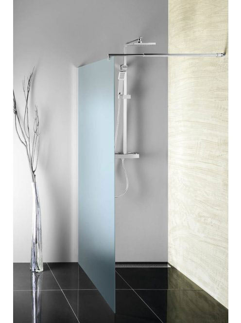 Aqualine WALK IN Fix zuhanyfal, 100x190cm, matt üveg WI100 -