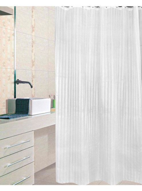 Aqualine PVC zuhanyfüggöny 180x200 cm, fehér ZP001 - Fürdősz