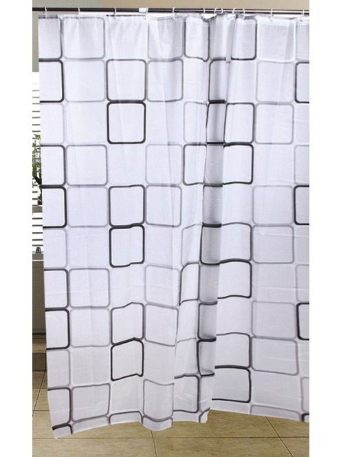 Aqualine vinyl zuhanyfüggöny 180x180 cm, fehér ZV013 - Fürdő