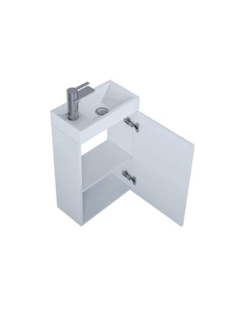 Arezzo design Mini alsószekrény mosdóval 40, 1 ajtó, fehér A