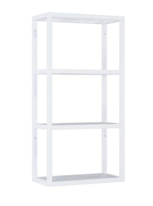 Arezzo design Monterey függőpolc üveggel 40x80 cm, matt fehé