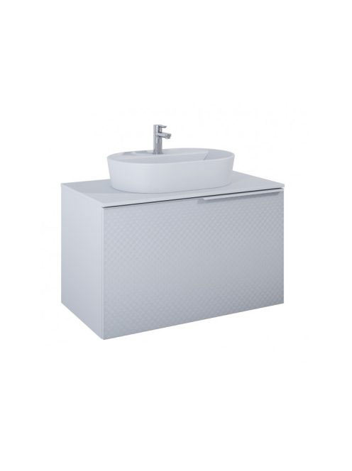 Arezzo design Malibu matt szürke alsószekrény 1+1 fiók, 90 c