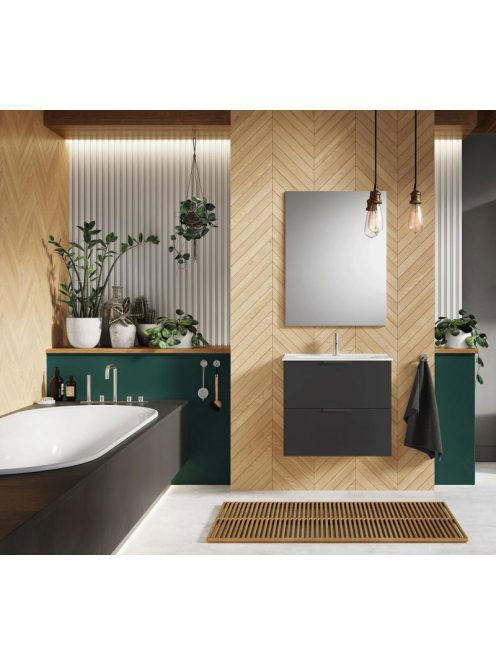 Arezzo design Etna 2 fiókos szekrény mosdóval 80x38,4 grafit