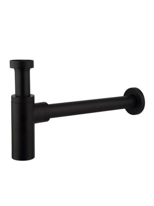 Arezzo design Round matt fekete modsószifon AR-220B - Fürdős